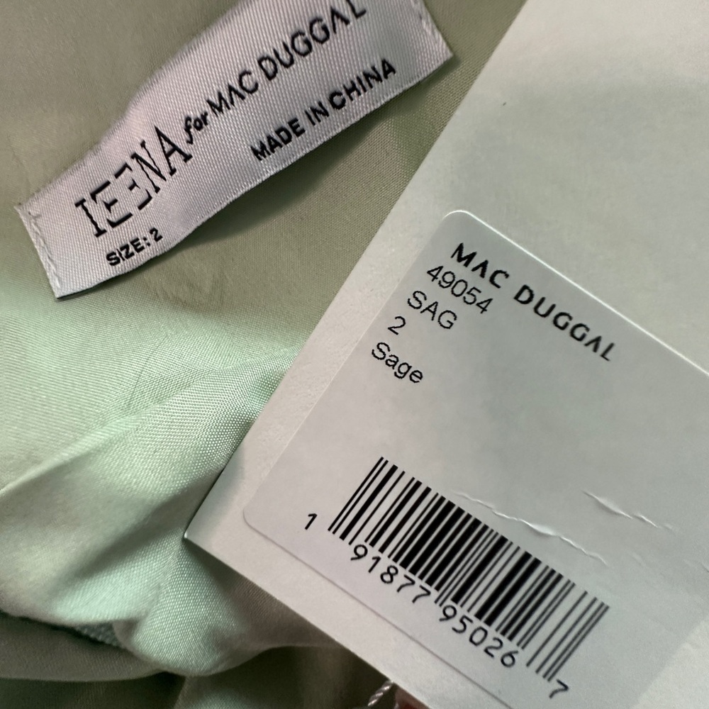 Mac Duggal | Sleeveless Ruffle Tiered V Neck Gown - Picture 5 of 5